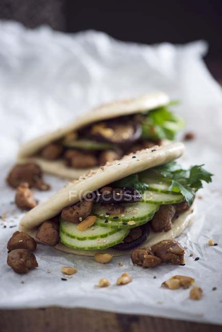 Tacos de bao vegan — Fotografia de Stock