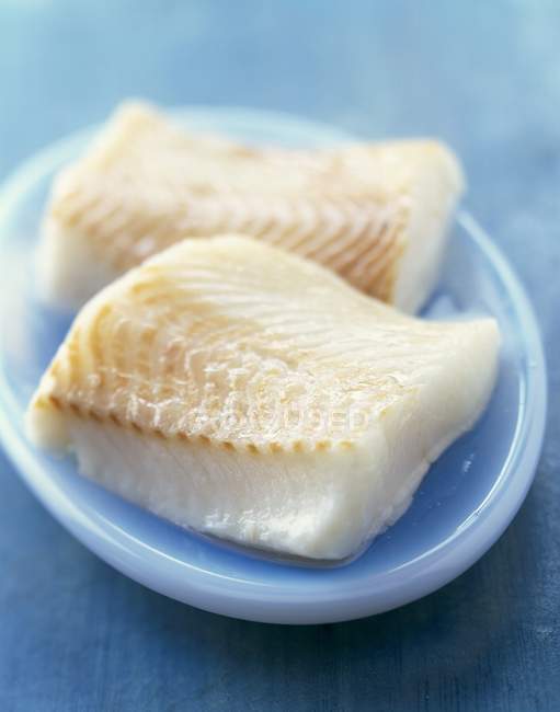 Thick pieces of halibut — Stock Photo