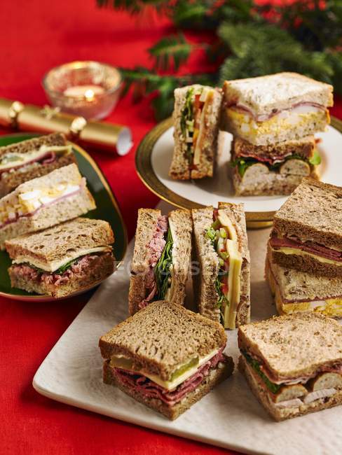 Placa de sanduíche premium — Fotografia de Stock