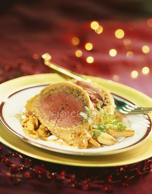 Beef fillet in pastry — Stock Photo