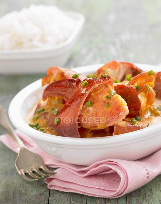 Lobster on white plate — Stock Photo