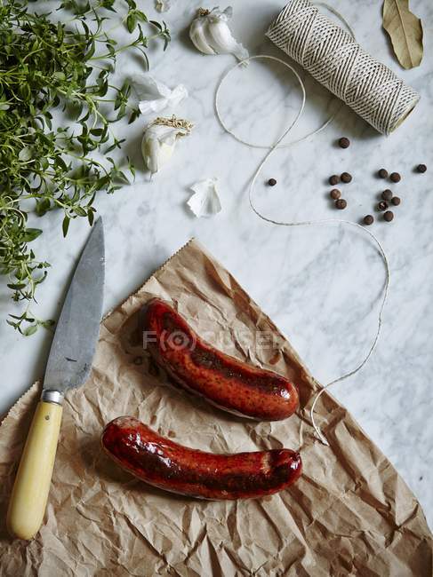 Fine meats and delicatessen — Stock Photo