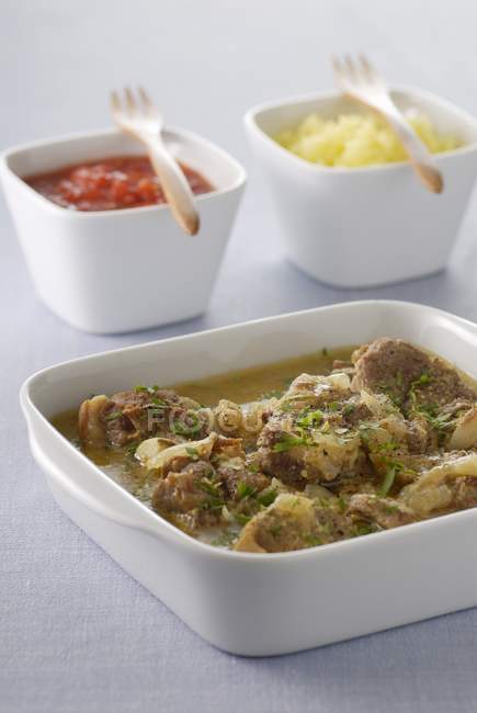 Lamb curry with saffron — Stock Photo