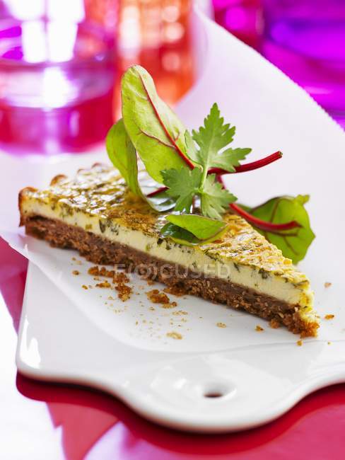 Sesame seed cheesecake — Stock Photo