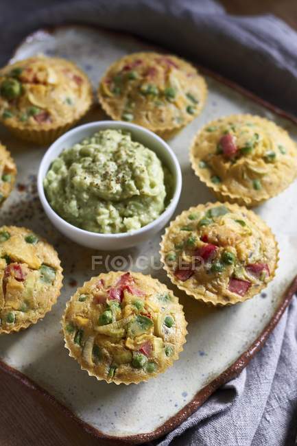 Muffins végétaliens aux légumes — Photo de stock