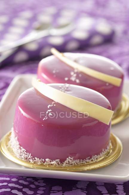 Mousses de summerberry com revestimento de açúcar — Fotografia de Stock
