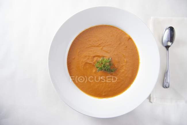 Pumpkin spice soup — Stock Photo