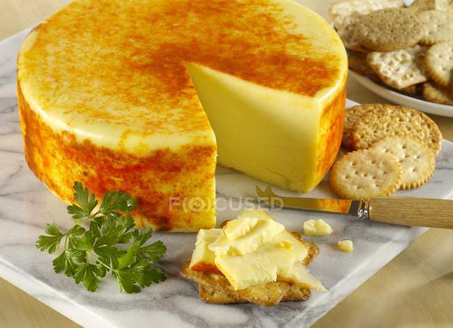 Apfelholz englischer Käse — Stockfoto