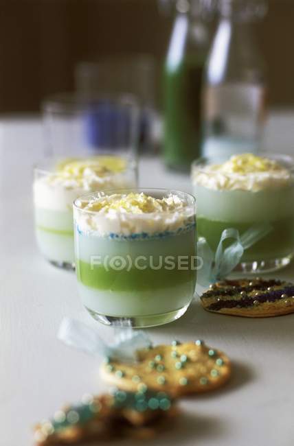 Cactus jelly with cream — Stock Photo