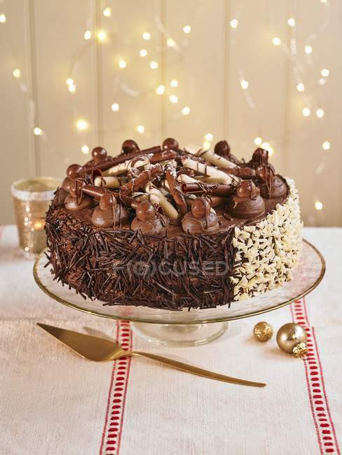 Layered Finger Cake on stand — Stock Photo