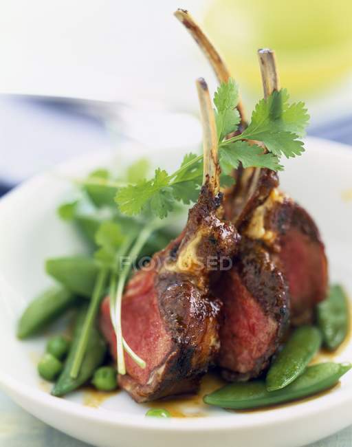 Roasted lamb chops — Stock Photo