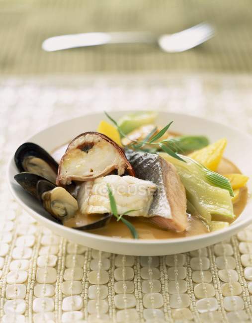 Prato de frutos do mar cozidos — Fotografia de Stock