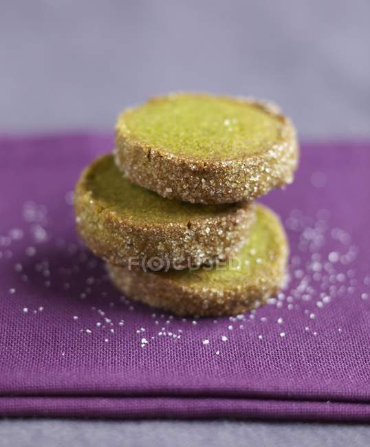 Green tea cookies — Stock Photo