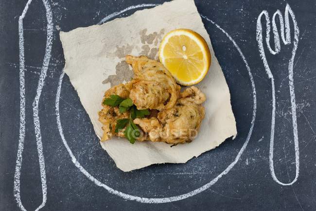 Deep-fried battered fish — Stock Photo