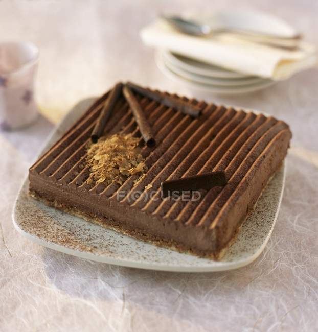 Trianon gâteau au chocolat — Photo de stock