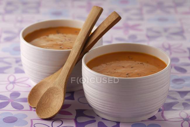 Crème de soupe aux carottes — Photo de stock