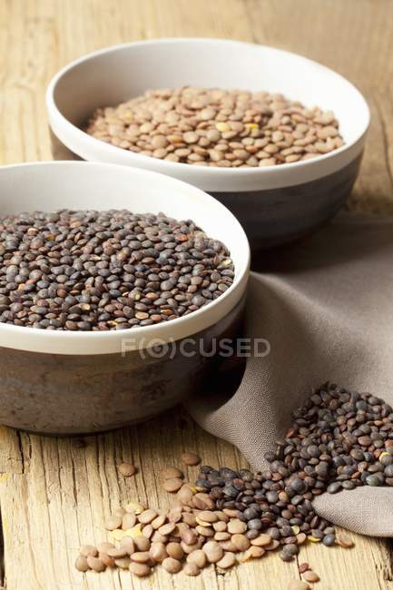Various types of lentils — Stock Photo