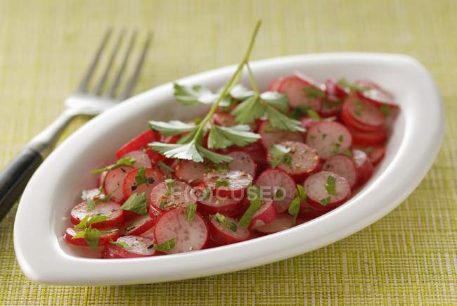 Красный редисовый салат — стоковое фото