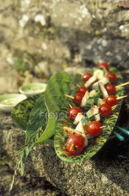 Folheto de arinca e pepino — Fotografia de Stock