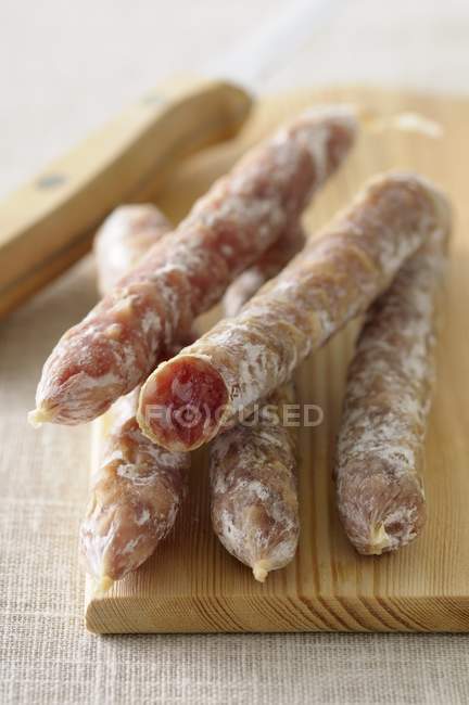 Dried delicious sausages — Stock Photo