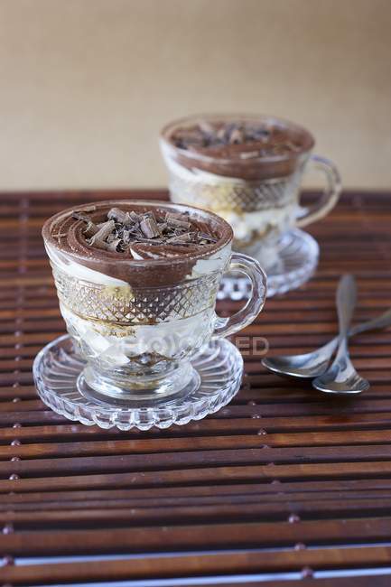 Tiramisu mit Schokoladenflocken — Stockfoto