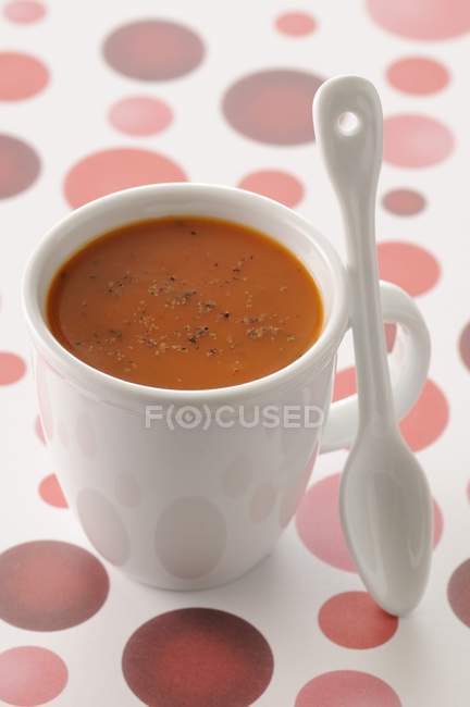 Cream of tomato soup — Stock Photo