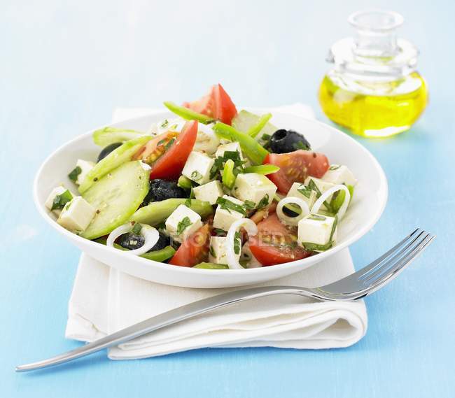 Greek-style salad — Stock Photo