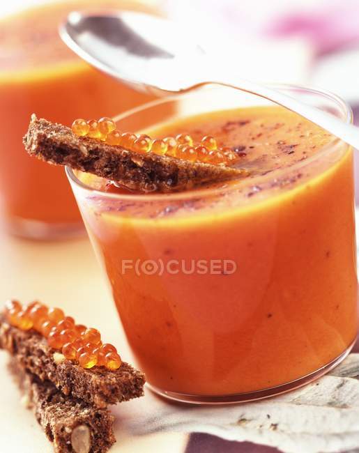Creamed tomato soup — Stock Photo