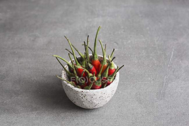 Bowl of fresh chillis — Stock Photo