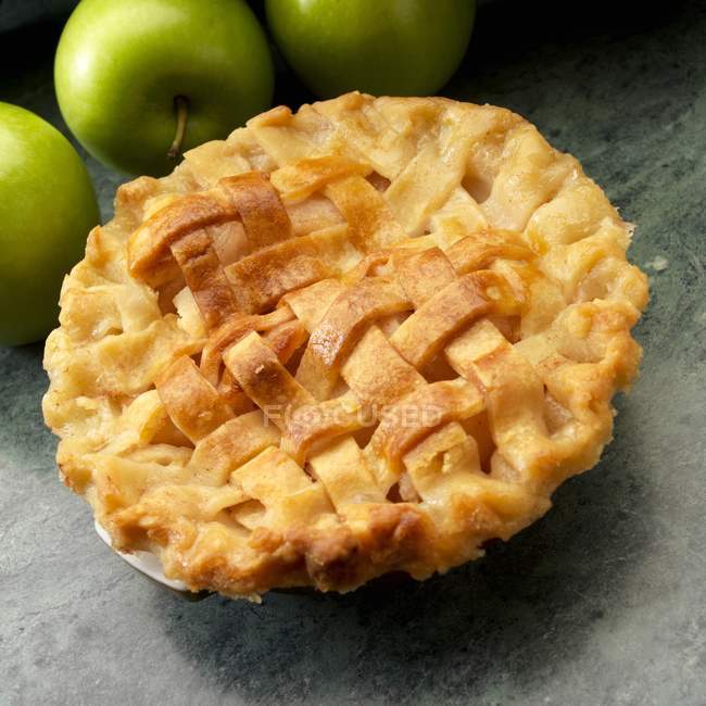 Tarta de manzana superior - foto de stock