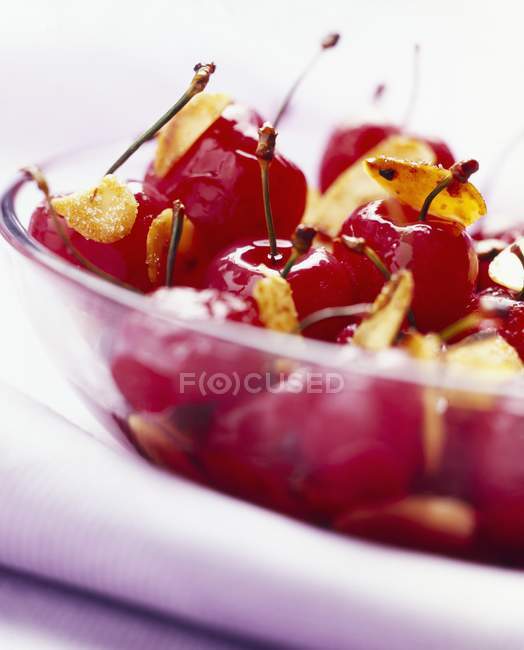 Cherries in Fougerolles kirsch — Stock Photo