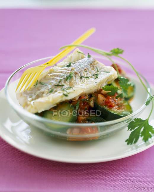 Steam-cooked cod — Stock Photo