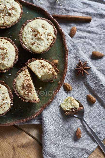 Vegan muffins with millet pudding — Stock Photo