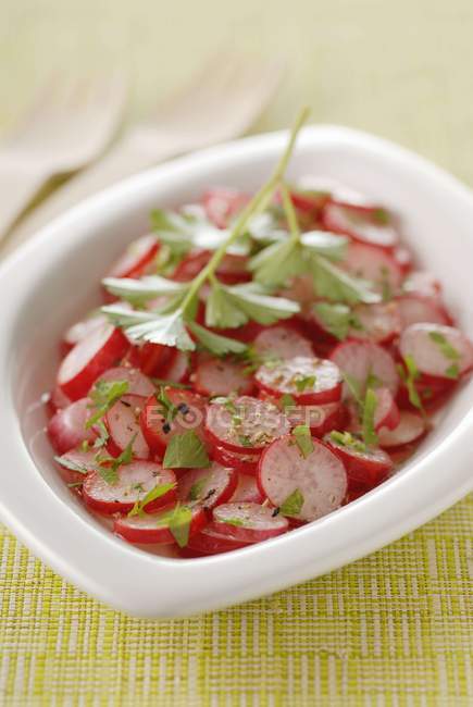 Pink radish salad — Stock Photo