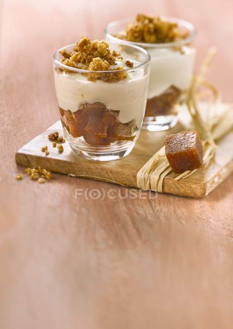 Pâte de coing, vanille Fromage blanc — Photo de stock