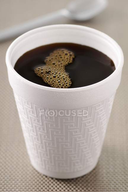 Plastic cup of coffee — Stock Photo