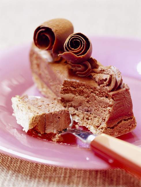 Slice of Chocolate cake — Stock Photo