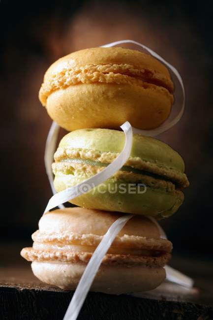 Colored Macaroons stacked — Stock Photo