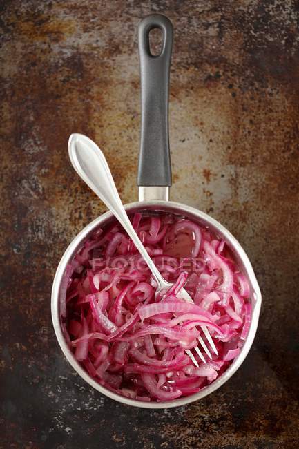 Caramelised red onions — Stock Photo