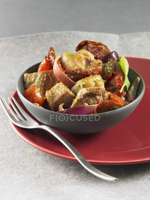 Pork fillet and pistou stew — Stock Photo