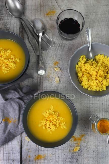 Creme de sopa de abóbora — Fotografia de Stock