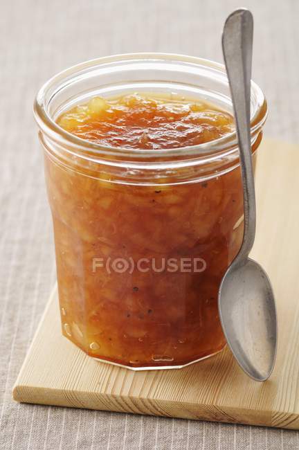 Birnenmarmelade mit Vanillegeschmack — Stockfoto