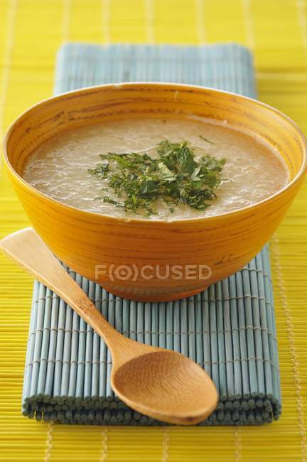 Pineapple gaspacho with mint — Stock Photo