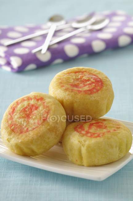 Petits biscuits à la crème de soja asiatique — Photo de stock