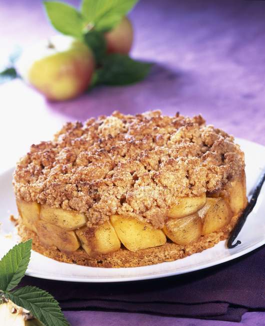 Apple and gingerbread crumble — Stock Photo