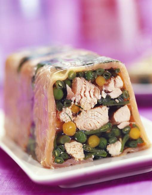 Terrine de saumon et légumes — Photo de stock