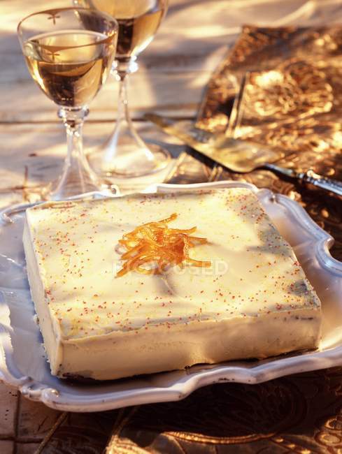 Gâteau orange et yaourt — Photo de stock