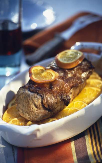 Braised young wild boar — Stock Photo