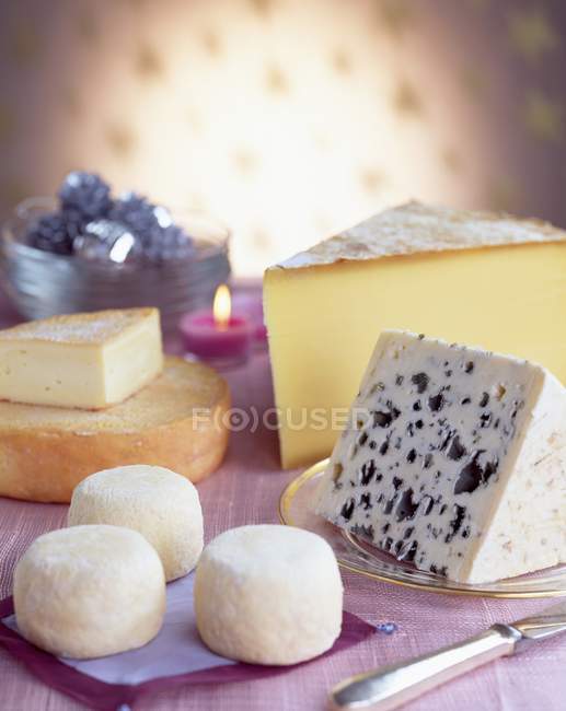 Goat cheese on wooden — Stock Photo
