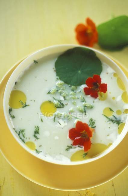 Sopa de leite de coco — Fotografia de Stock